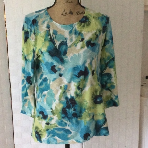 JM Collection Women’s Top Multicolor Size S great design washable #005 - Picture 1 of 10